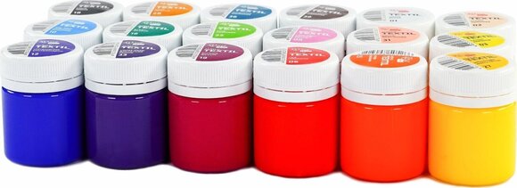 Stofmaling Rosa Talent Et sæt farver til tekstiler 18x20ml - 4