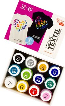 Barva za tekstil Rosa Talent Set barv za tekstil 12x20ml - 2