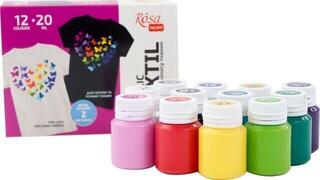 Barva za tekstil Rosa Talent Set barv za tekstil 12x20ml - 2