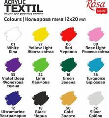Barva za tekstil Rosa Talent Set barv za tekstil 12x20ml - 6