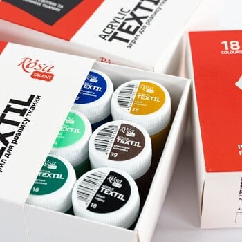 Боя за текстил Rosa Talent Комплект цветове за текстил 18x20ml - 3