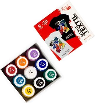 Culaore textilă Rosa Talent Set de culori pentru textile 9x20ml - 2