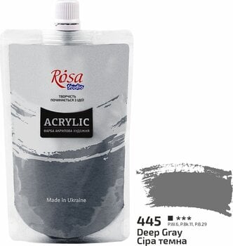 Acrylic Paint Rosa Studio Acrylic Paint Deep Gray (445) 200 ml 1 pc - 2