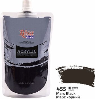 Akrilna boja Rosa Studio Akrilna boja Mars Black (455) 200 ml 1 kom - 2