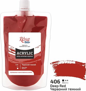 Acrylic Paint Rosa Studio Acrylic Paint Red Deep (406) 200 ml 1 pc - 2