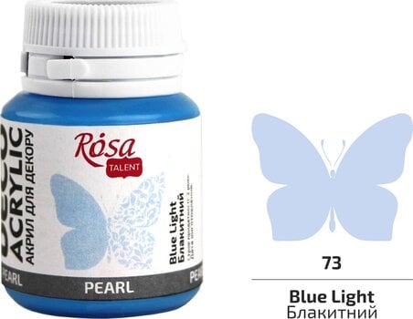 Акрилова фарба Rosa Talent Акрилова фарба 73 Blue Light Pearl 20 ml 1 шт. - 2