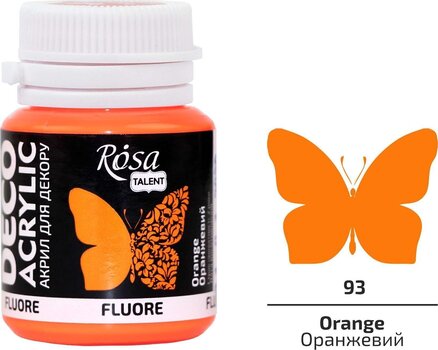 Акрилна боя Rosa Talent АКРИЛНА боя 93 Orange Fluorescent 20 ml 1 бр. - 2
