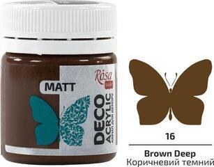 Farba akrylowa Rosa Talent Farba akrylowa Brown Deep (16) Mat 20 ml 1 szt. - 1