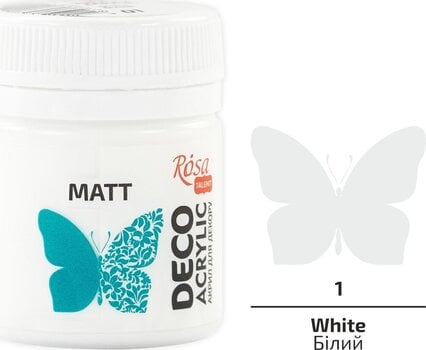 Акрилна боя Rosa Talent АКРИЛНА боя White (01) Matt 20 ml 1 бр. - 2