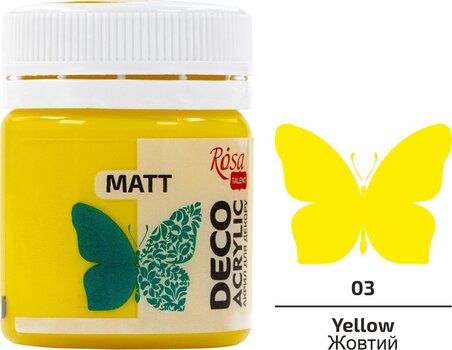Akrilna barva Rosa Talent Akrilna barva Yellow (03) Mat 20 ml 1 kos - 2