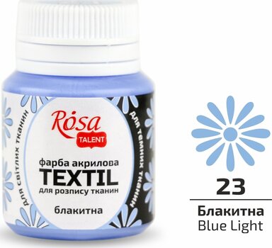 Culaore textilă Rosa Talent Vopsea de material Blue Light (23) 20 ml 1 buc. - 2