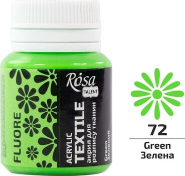 Culaore textilă Rosa Talent Vopsea de material Green Fluorescent 20 ml 1 buc. - 2