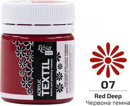 Barva za tekstil Rosa Talent Barva za tkanine Red Deep (7) 20 ml 1 kos - 2