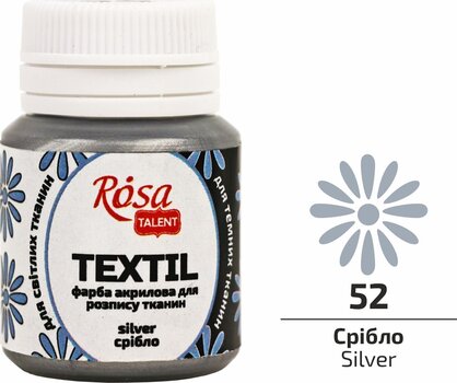 Barva za tekstil Rosa Talent Barva za tkanine Silver (52) 20 ml 1 kos - 2