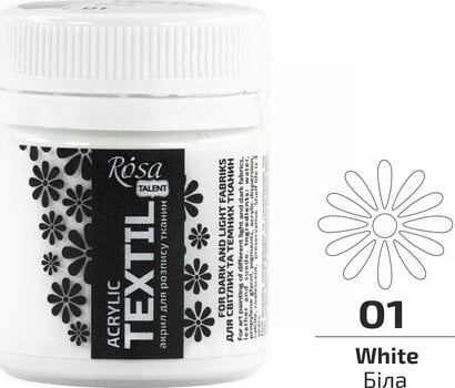 Stofmaling Rosa Talent Stofmaling White (01) 20 ml 1 Stk. - 2