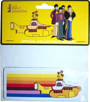 Magnet The Beatles Yellow Submarine Coloured Stripes Embossed Magnet - 2