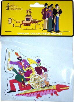 Magnet The Beatles Yellow Submarine Band On Croc Embossed Magnet - 2