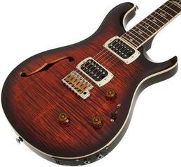 Semi-akustisk gitar PRS SE Custom 24 Semi-Hollow Piezo 2026 Orange Tiger Smokeburst Semi-akustisk gitar - 2