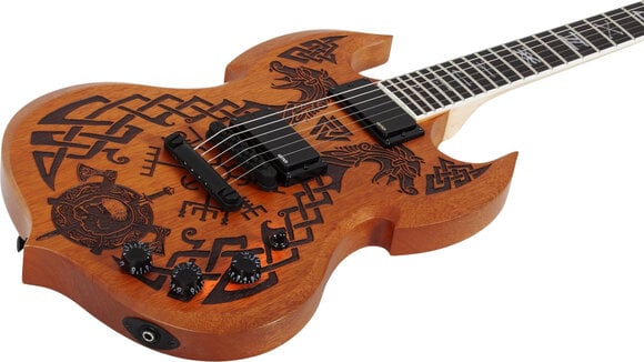 Električna gitara Wylde Audio Barbarian Carveworks Natural Satin Električna gitara - 5