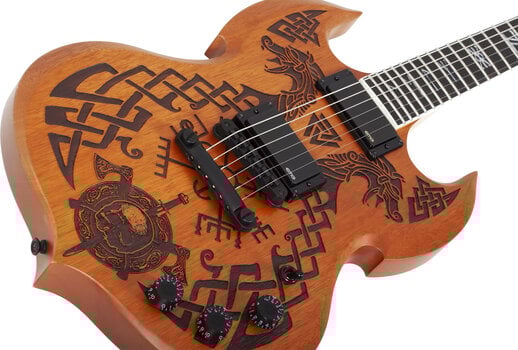 Električna gitara Wylde Audio Barbarian Carveworks Natural Satin Električna gitara - 6