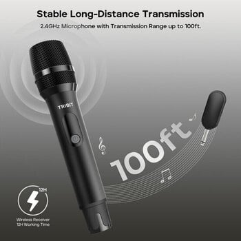 Bezdrôtový set Tribit Dual Wireless Microphone Bezdrôtový set 2402 MHz - 2480 MHz - 6