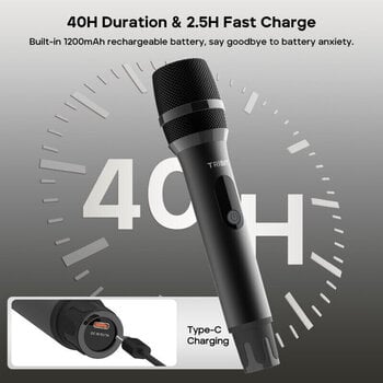 Bezdrôtový set Tribit Dual Wireless Microphone Bezdrôtový set 2402 MHz - 2480 MHz - 7
