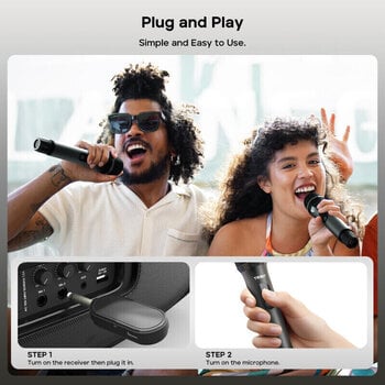 Bezdrôtový set Tribit Dual Wireless Microphone Bezdrôtový set 2402 MHz - 2480 MHz - 12