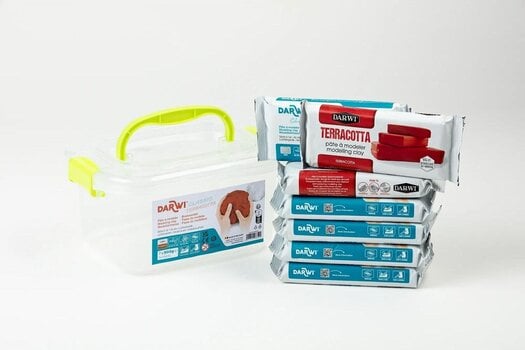 Samoschnoucí hmota Darwi Schoolpack Samoschnoucí hmota Classic + Terracotta 7 x 500 g - 4