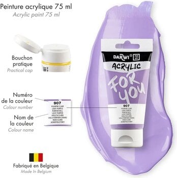 Akrilna boja Darwi Dfy Акрилне боје Light Purple 75 ml 1 kom - 3