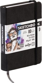 Skizzenbuch Darwi Dfy Skizzenbuch 80 A6 140 g Black - 2