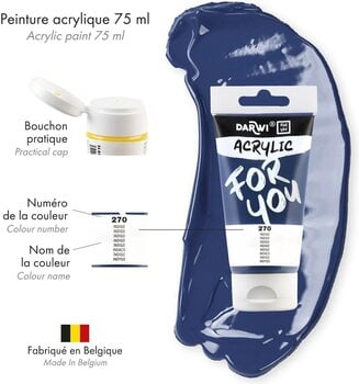 Akryylimaali Darwi Dfy Akryylimaali Indigo 75 ml 1 kpl - 3