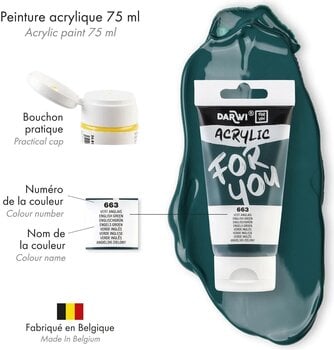 Акрилова фарба Darwi Dfy Акрилова фарба English Green 75 ml 1 шт. - 3
