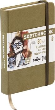 Skizzenbuch Darwi Dfy Skizzenbuch 80 A6 140 g Khaki - 2