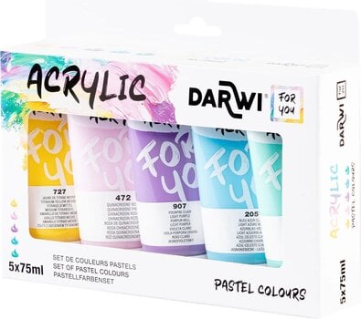 Akrilna boja Darwi Dfy Сет акрилних боја 5 x 75 ml - 4
