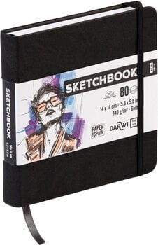 Blok za skiciranje Darwi Dfy Blok za crtanje 80 14 x 14 cm 140 g Black - 2