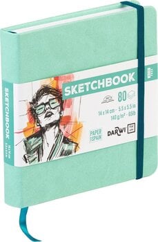 Skizzenbuch Darwi Dfy Skizzenbuch 80 14 x 14 cm 140 g Mint Green - 2