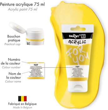 Akrylová barva Darwi Dfy Akrylová barva Titanium Yellow Medium 75 ml 1 ks - 3