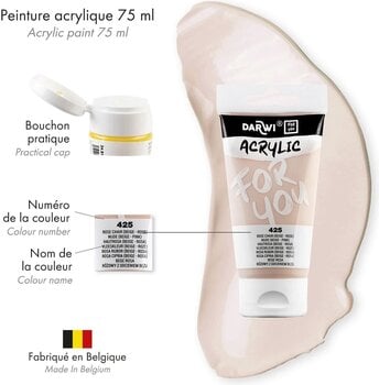 Akryylimaali Darwi Dfy Akryylimaali Pink Beige 75 ml 1 kpl - 3