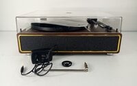 Latone Retro Record Player with Dust Cover Brown Gramofon