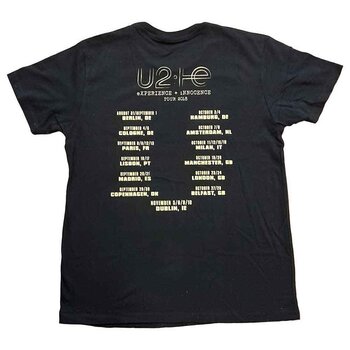 Marškinėliai U2 Logo 2018 (Back Print & Ex-Tour) Black L Marškinėliai - 2