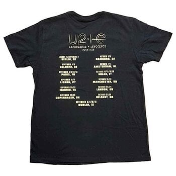 T-Shirt U2 Logo 2018 (Back Print & Ex-Tour) Black 2XL T-Shirt - 2