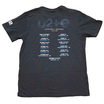 T-Shirt U2 Repeat Logo (Back Print & Ex-Tour) Black L T-Shirt - 2