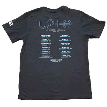 T-Shirt U2 Repeat Logo (Back Print & Ex-Tour) Black 2XL T-Shirt - 2