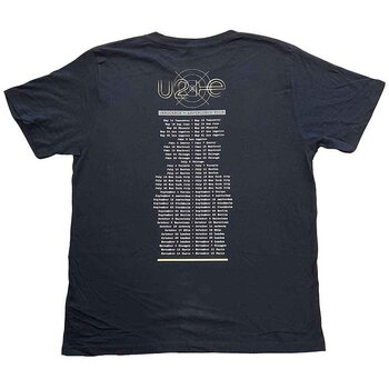 T-Shirt U2 I+E 2015 Tour Dates (Back Print & Ex-Tour) Navy Blue 2XL T-Shirt - 2