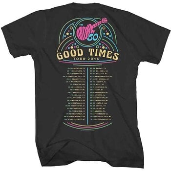 T-Shirt The Monkees Guitar Discography (Back Print) Black 2XL T-Shirt - 2