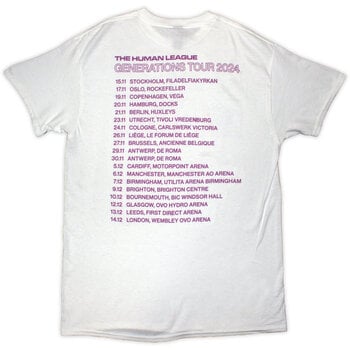 Shirt The Human League Generations Tour '24 Photo (Back Print & Ex-Tour) White S Shirt - 2