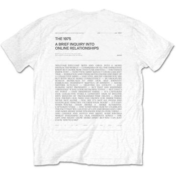 T-särk The 1975 A Brief Inquiry (Back Print) White XL T-särk - 2