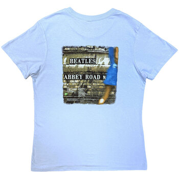 T-skjorte The Beatles Vintage Abbey Road (Back Print) Light Blue XL Ladies T-skjorte - 2