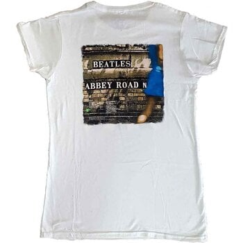 T-Shirt The Beatles Vintage Abbey Road (Back Print) White M Damen T-Shirt - 2
