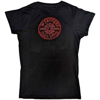 T-Shirt The Beatles Vintage Sgt Pepper (Back Print) Black S Damen T-Shirt - 2